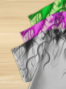 3-Piece Set, Featuring Short-Sleeve, Soft, Breathable, And Comfortable-Fitting Casual T-Shirts For Teenagers, Adorned With Vibrant Cartoon Patterns And Classic Round-Neck Tops.