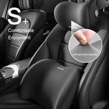 1pc Soft & Comfortable Memory Foam Neck Pillow & Lumbar Cushion, Neck Support, Car Interior Seat Accessory