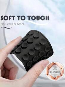 5 pièces Prise de téléphone en silicone, support de téléphone ventouse, poignée de téléphone mains libres, support anneau de doigt compatible avec iOS et Android, blanc + noir + rose + transparent + rose rouge pour la Saint-Valentin, cadeau de fête