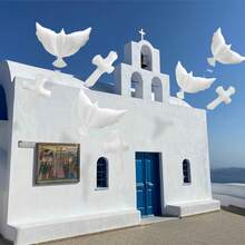 6szt. Balonów Foliowych W Kształcie Krzyża, Nadających Się Na Pierwszą Komunię, Dekoracje Na Przyjęcie Chrztu, Dekoracje Na Chrzest