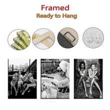 Bộ 1/3/6 tranh nghệ thuật treo tường phong cách cổ điển, tranh đen trắng theo phong cách retro, trang trí tường hiện đại, phù hợp cho văn phòng, phòng tắm, phòng khách, phòng ngủ, trang trí nhà cửa, kiểu không khung, tranh nghệ thuật treo tường có khung. - Đen và trắng - Xem 7