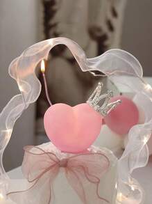 1pc Pink Heart-Shaped Night Light Baby Light, Cute And Romantic Pink Heart-Shaped LED Plastic Night Light Bed Lamp, Available In S And M Sizes, Used For Bedroom Decoration, Children's And Baby Room Decoration Night Light Bed Lamp Baby Light