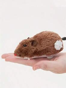 4 Colors A Winding Plush Mouse Toy Suitable For Cats And Dogs -1 Mechanical Motion Cloth Mouse, Prank Pet Toy, No Battery Required, Suitable For Small Dog Breeds Recommended -Color Random - Multicolor - View 6