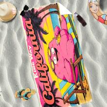 1pc Ultra-Fine Microfiber Beach Towel, Beach/Bathroom/Swimming Towel, Quick-Drying Absorbent Lightweight