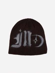 1pc Graffiti Street Style Knit Beanie, Warm And Fashionable Casual Versatile Men's Hat