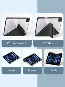 DANYCASE 时尚保护壳适用于 iPad 7/8/9th 10.2 10th/11th A16 10.9 Air 4th 5th 6th 10.9 Air 11M3 2025 Pro 11 M4 2024 Pro 11 2020-2022 5th 6th Air Air 2 9.7 英寸 - 黑色 - 查看 7