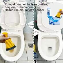 1PC Small Plunger Drain 18 Cm Plunger Plunger For Kitchen, Bathroom, Toilet, Sewerage, Pipe, Toilet, Pipe, Suction And Clogging Tool, Toilet Suction, Sewer Unclogger, Pipeline Unblocking Tool, Anti Clogging Tool,Yellow,Kitchen,Pipe Cleaners,Sink Drain,Limpiapipas. - Multicolor - View 5