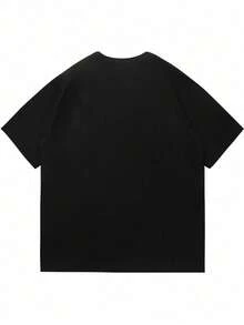 A men's black cotton 180g T-shirt",a fashion T-shirt suitable for sports, leisure, and gatherings - Negro - Ver 2