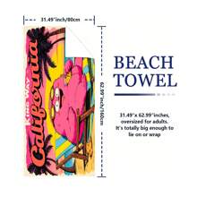 1pc Ultra-Fine Microfiber Beach Towel, Beach/Bathroom/Swimming Towel, Quick-Drying Absorbent Lightweight