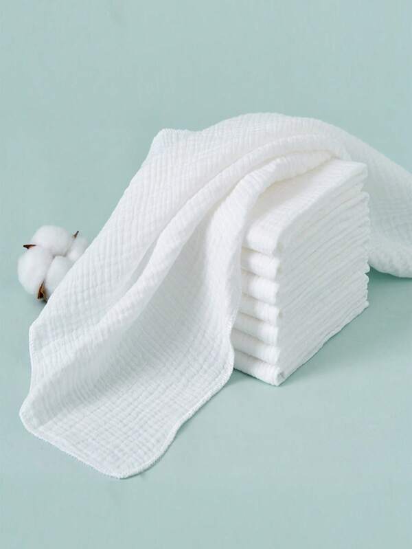 8 Stücke waschbare, wiederverwendbare Babytücher mit doppelter Schicht, weich und saugfähig