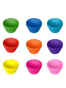 2/6/12/24件可重复使用硅胶蛋糕杯垫、松饼杯、烘焙模具、烘焙工具、厨房小工具、厨房配件、家用厨具 - 彩色 - 查看 7
