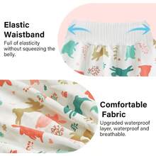 1pc Waterproof Potty Training Skirt, Hidden Snap Design, Breathable Absorbent Diaper Shorts, Suitable For Baby Boys And Girls, High Waist Underwear, Baby Diaper Skirt Leak-Proof Training Pants, Help Baby Get Rid Of Diapers, Suitable For 4-8 Year Old Children To Use At Night (Random Color) - Multicolor - View 3