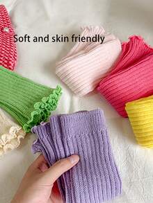 1 双 Y2K 女童暖腿套，透气舒适儿童暖腿套，秋冬款 - 彩色 - 查看 5