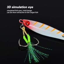 طُعم صيد السمك المعدني، مطبوع بأعين ثلاثية الأبعاد، عالي الغوص، مناسب لصيد في المياه المالحة من الشاطئ، جسم من الرصاص، عاكس لأشعة فوق البنفسجية، خطاف حاد، أوزان متعددة (20 جم / 30 جم / 40 جم) - مثالي لعيد الشكر، عيد الميلاد، عيد الهالوين، رأس السنة، عيد الأجداد