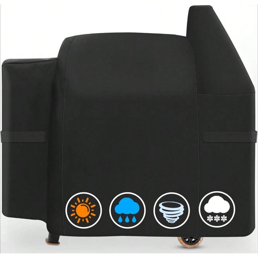 Cubierta para parrilla Comnova para Pit Boss 820-850 - Parrilla Z 700 - Cubierta premium impermeable y resistente para ahumador de pellets Pitboss, cubierta de BBQ de pellets de 600D para Pit Boss 820 Deluxe, Pro 850 y parrilla Z 700 - Negro - Pit Boss 820D - Ver 1