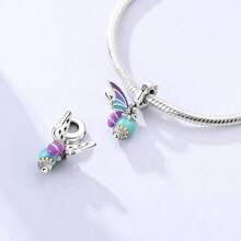 1 Stück mystische Serie Silber farbiges Emaille Charm original Armband Halskette DIY Herstellung Perlen Anhänger, ideal für kosmische Partys, astrologie-bezogene Veranstaltungen und tägliches Schmuckdesign - Unisex