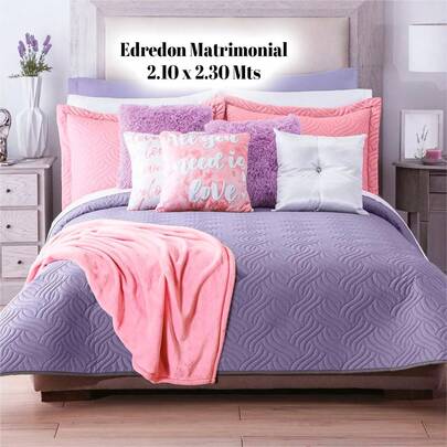 Edredón Ultra Ligero Neo Liso matrimonial Concord Varios Colores Microfibra