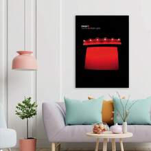 Framed Interpol "Turn On The Bright Lights" Album Cover Canvas Poster - Red & White Design, Wall Art For Bedroom, Living Room, Or Hallway Decor, Music Wall Decor - Framed - View 3