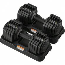 Adjustable Dumbbells Set, 11kg/24.5kg/55lbs Dumbbell Weights Pair For Men And Women, Anti-Slip Handle With Safety Locking Mechanism For Home Gym Exercise Equipment