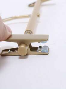 5pcs Aluminum Pants Hangers, Minimalist Design Home Trousers Clips Pants Rack Clothes Hanger Clips, Suitable For Wardrobe & Drying - Gold - View 3