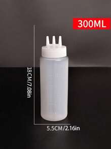 1/3pcs Triple Hole Squeeze Bottle For Sauces And Salads, Squeeze Sauce Bottle, Multi-Purpose Condiment Dispenser, Oil Vinegar Cruet For Kitchen Use, Seasoning Bottle, Pointed Mouth Plastic Bottle, Kitchen Utensils, Kitchen Supplies, Kitchen Stuffs,School Supplies