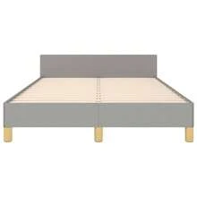 vidaXL Bed Frame Without Mattress 120x190 Cm Fabric Light Gray