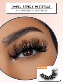 Asiteo 7 Pairs Luxury Fluffy Thick Dramatic Messy Faux Mink Eyelashes, Reusable, Soft & Comfortable - Russian Strip Lashes - View 2