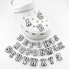 Letras DIY Encantos de Sapatos Decoração 0-9# Números ABC-Z Encantos de Sapatos para Tamancos e Sandálias, Encantos Coloridos de PVC para Decorações de Pulseiras e Sapatos, Lembrancinhas de Festa de Aniversário