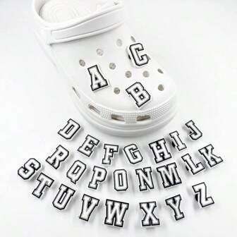 Letras y números DIY, 0-9# Números ABC-Z Encantos para zapatos para zuecos y sandalias, encantos de PVC de colores para decoración de pulseras y zapatos, recuerdos para fiestas de cumpleaños