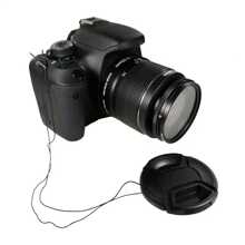 2PCS 49mm/52mm/55mm/58mm/62mm/67mm/72mm/77mm/82mm Camera Lens Cap Protective Cover Compatible With Nikon/Pentax/Olympus/Fujifilm/DSLR/SLR Mirrorless Cameras
