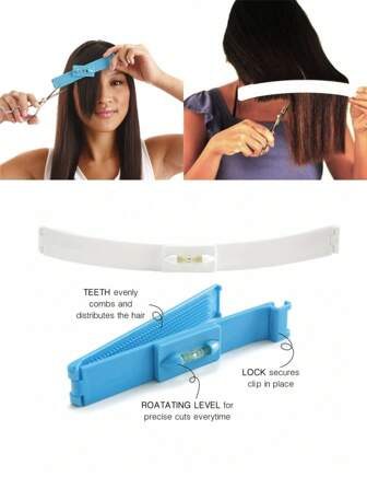 1pc/2pcs- Hair Cutting Tool - As Seen On Shark Tank - DIY Home Hair Cutting Clips For Bangs, Layers, And Split Ends, Hair Cutting Guide -Home Hair Clipper, Bangs, Hair Clipper, Double-Sided Hair Clipper, Adult Hair Trimmer, Hair Clipper ,Hair Styling Tools Hair Accessories