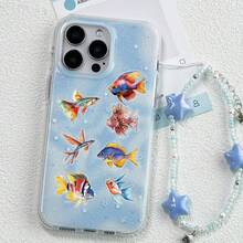 SCXXBSW 一包50张创意美观的海洋生物透明贴纸。这些贴纸适合粘贴在手机、日记本、行李箱、笔记本电脑、水杯等物品上，是节日、派对和生日的精美礼物。 - 彩色 - 查看 4