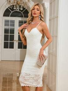 Vestido Camiseta Elegante de Cor Sólida, Ajustado, com Fenda e Costas Abertas