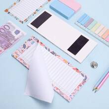 2pcs Magnetic Shopping List Pad And 1pc Magnetic Pen Holder With 100 Tear-Off Sheets, Magnetic Grocery List Memo Pad For Refrigerator With Magnetic Pen Clip