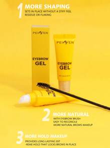 1 pieza Gel para cejas 4D de larga duración, gel fijador de cejas ligero y resistente al agua con hasta 24 horas de fijación, fórmula transparente de larga duración