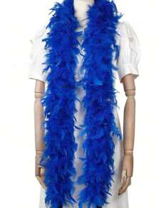 1 PIEZA Boa de plumas artificiales largas, bufanda de plumas para proyectos DIY, fiesta de cumpleaños, disfraz, sesión de fotos de boda, espectáculo en el escenario, decoración del hogar y fiestas, suministros de carnaval, Halloween