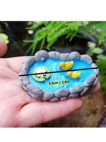 1 Bộ tượng động vật bằng nhựa - Trang trí ao mini 3D hiện đại với vịt, ếch và rùa - Trang trí sân vườn đặt trên mặt đất cho nhà cửa và ngày Valentine - Không cần nguồn điện hoặc pin. - Nhiều màu - Xem 4