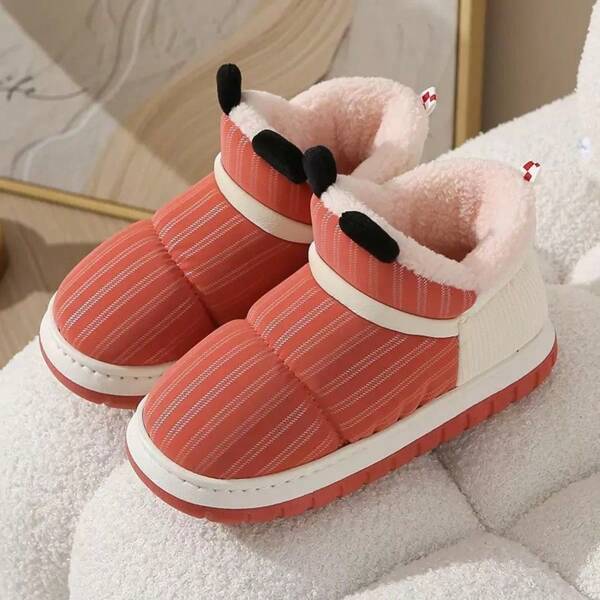 dia dos paisCute Cartoon Non-Slip Cotton Kids Slippers For Indoor/Boys/Girls