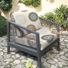 1pc Printed Stretch Sofa Pillow Cover, Outdoor Cushion Cover, Sofa Seat Cover, Flexible Chair Pad Cover, Porch Patio Furniture Protector