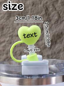 Étui en silicone personnalisé pour paille avec nom, étui personnalisé pour paille avec motif cœur, bouchon anti-poussière personnalisé pour paille, étui personnalisé mignon pour paille avec nom, multifonctionnel, compatible avec les tasses et bouteilles, décoratif, étudiants, travailleurs, enfants, anniversaire, fête des enfants, mariage, cérémonie de remise des diplômes, pendaison de crémaillère