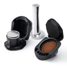 iCafilas 1 pieza Adaptador/Convertidor de cápsulas de café para máquinas de café Genio S/Piccolo XS, accesorios de espresso, color negro