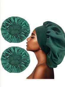 Silk Bonnet For Sleeping, Satin Hair Bonnets, Soft Elastic Band Silk Sleep Cap, Silk Hair Wrap For Curly Hair (Black Gold) Home Bathroom Decor Summer,Solid Hair Bonnet Silk Bonnet Satin Bonnet Valentine's Day Valentines,Travel Essentials, Back-To-School Supplies, Party Gifts,Suitable For Party Wear, Travel Accommodation, Student Dormitory, Ship Party, Beach, Summer Must-Have, Holiday Gift,Travel Accessories
