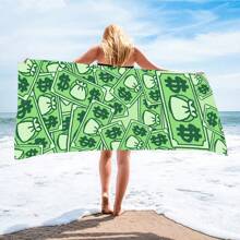 1pc Ultra-Fine Fiber Beach Towel, Beach, Bathroom, Swimming, Quick-Drying, Absorbent, Lightweight