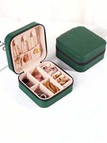 1 pezzo Custodia portatile per gioielli, piccole scatole per gioielli da donna, semplice organizer per gioielli domestico, organizer da viaggio, mini scatola di stoccaggio fine per gioielli da viaggio, custodia con cerniera per orecchini, anelli, collane, bracciali, borsa trucco portatile, borsa cosmetica carina, essenziale per il ritorno a scuola, regali indimenticabili per le vacanze di Pasqua, regali per damigelle, ed essenziali per i viaggi estivi, accessori da viaggio, must have da viaggio, borsa trucco, borsa cosmetica, essenziale da viaggio, grande capacità, borsa trucco grande, regali di Natale, custodia, viaggio, regali per le donne, necessaire da donna, essenziale da viaggio, custodia, frizione / piccola borsa a mano, necessaire, organizer trucco, organizer trucco, custodia, porta pennelli, mini custodia, custodia di grande capacità