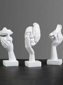 1 Stück nordischer Stil abstraktes menschliches Gesichtsmaske Skulptur, Harzornament Kunsthandwerk geeignet als Fotorequisite, Kunstdekoration, Café, Innen-/Außendekoration, Büroeingang