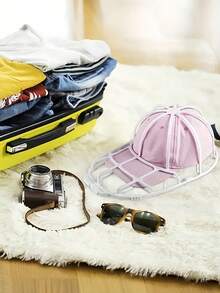 One Piece Plastic Baseball Cap Cleaner, Space Saving DIY Folding Black/White Cap Rack For Washing Machine, Baseball Cap Cleaner, Removable High Quality Baseball Cap Cleaning Rack, Keeps Its Shape Hat Washing Bag Hat Wash Bag Laundry Bag Anti-Distortion Washer Hat Convenient Wash Bag Machine Washable Mesh Pocket For Home Use - Multicolor - View 12