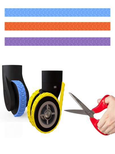 8/4/1pc Luggage Wheel Covers - Cuttable Trolley Case Caster Cover, Universal Wheel Silent Noise Reduction Silicone Suitcase Caster Protective Cover For All Wheels Luggage SetsLuggage Wheel Protector, Perfect For Holiday Season