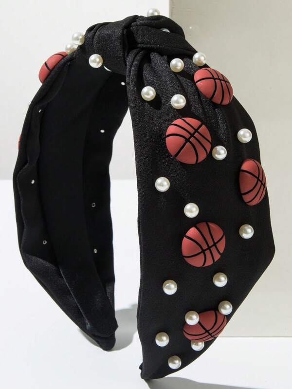 1 szt. okrągła sportowa opaska na głowę w stylu boho, wiązana na górze, odpowiednia do damskiej odzieży sportowej na świeżym powietrzu, czarna, element na głowę