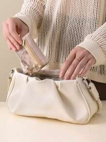 12 Stück Schmuckorganizer Set, Schmuck Reise Tasche/Etui/Beutel, geeignet für Frauen zum Aufbewahren von Halsketten, Armbändern, Ringen, Ohrringen, mit Reißverschluss verschlossen, kompakt & tragbar, schützt Schmuck vor Oxidation und Kratzer, Multifunktions-Aufbewahrung für Münzen, Schlüssel