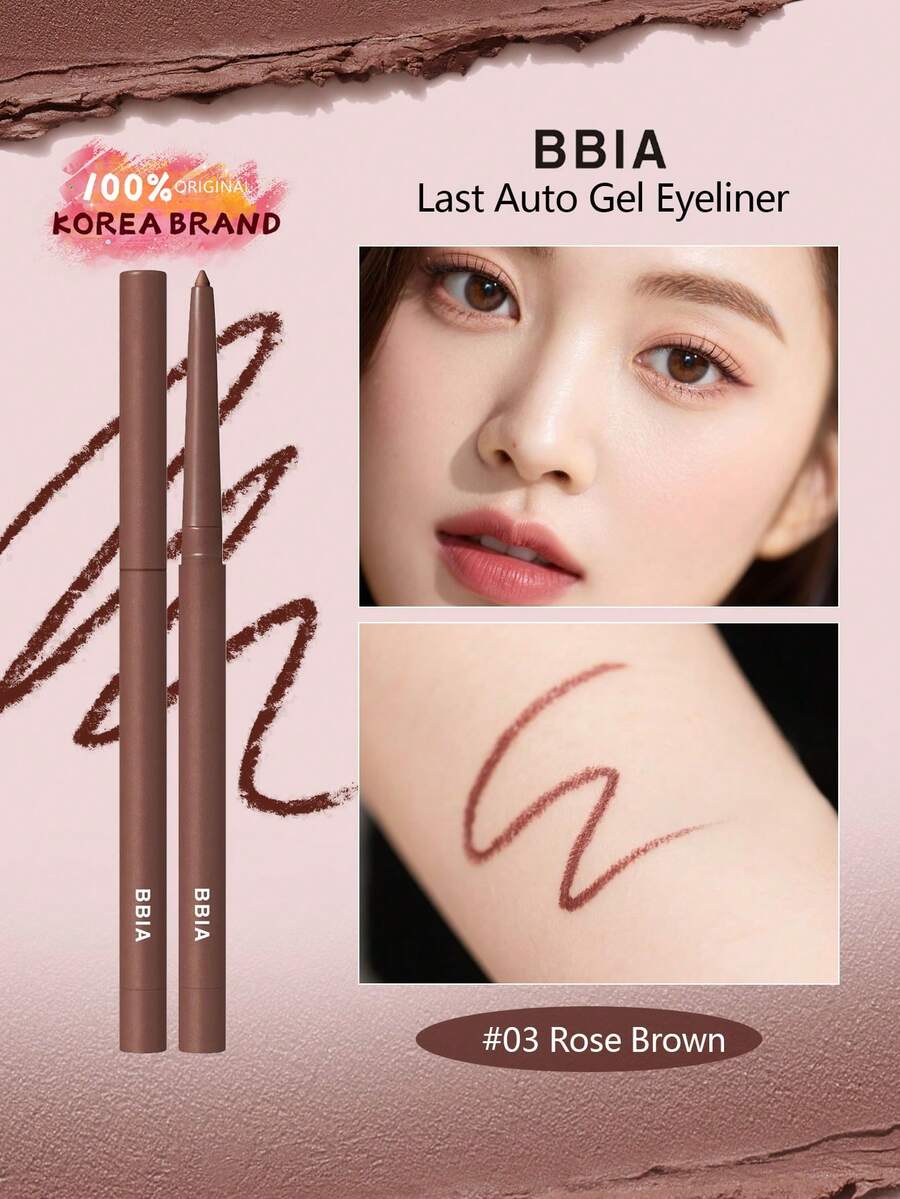 Bbia Automatic Rose Brown Eyeliner Pencil, Gel Eyeliner Pencil, 19 Colors, Quick-Drying Smudge-Proof, Long-Lasting Super Smooth Eyeliner Pencil, Eyeshadow And Glitter, Multi-Function Lip Liner And Contour Pencil, Korean Eye Makeup, Korean Cosmetics, Holiday Gift, Mother's Day Gift, 0.3g/0.01oz - 03 Nâu Hồng - Xem 1